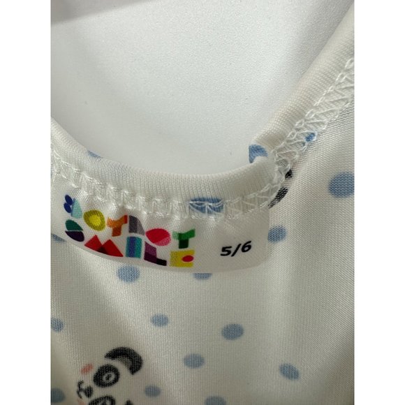 Dotdotsmile Ballerina Dress Size 5/6 White with Black Panda Bear Print NWT - Picture 2 of 5